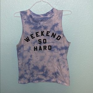 women’s “weekend so hard” tank top